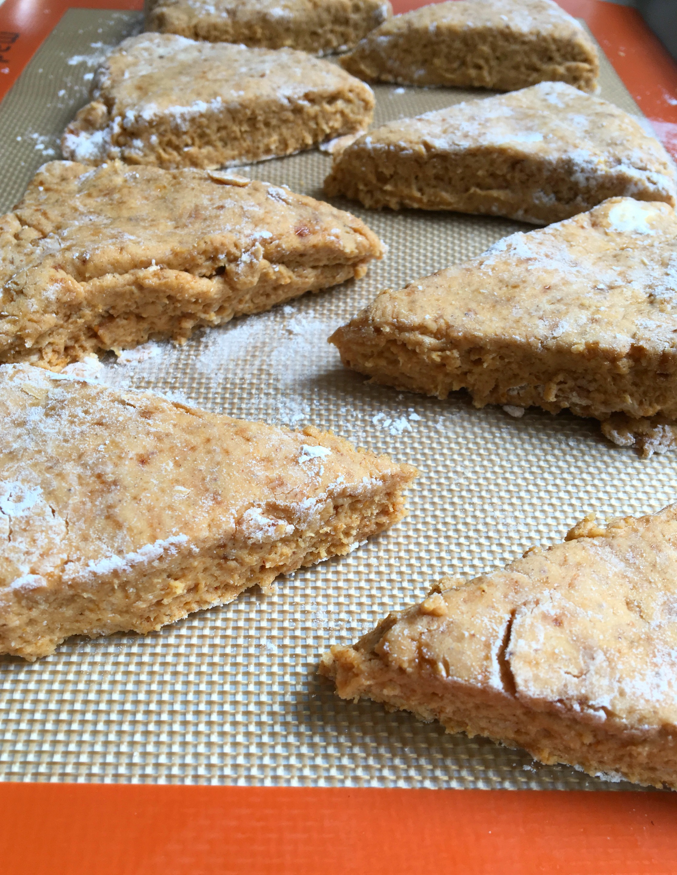 Pumpkin Scones with Maple Orange Glaze