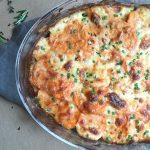 Savory Sweet Potato Parsnip Au Gratin