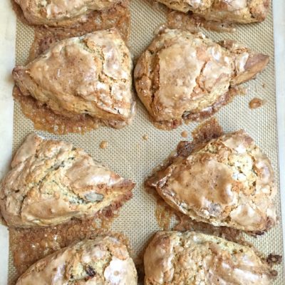 Glazed Maple Pecan Scones